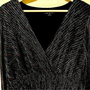 Lane Bryant Black Metallic Shimmer Dress | Holiday | 18/20